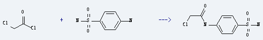 Acetamide,N-[4-(aminosulfonyl)phenyl]-2-chloro- is prepared by reaction of 4-Amino-benzenesulfonamide with Chloroacetyl chloride.